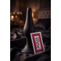 Plug Anal Noir en Silicone avec Ventouse Taille XL 15 cm Pocket Pleasure  1 dosette de lubrifiant