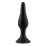 Plug Anal Noir en Silicone avec Ventouse Taille XL 15 cm Pocket Pleasure  1 dosette de lubrifiant