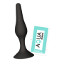 Plug Anal Noir en Silicone avec Ventouse Taille L 12,7 cm Pocket Pleasure  1 dosette de lubrifiant