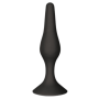 Plug Anal Noir en Silicone avec Ventouse Taille L 12,7 cm Pocket Pleasure  1 dosette de lubrifiant