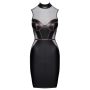 Robe Moulante Sans Manches Look Mat  Résille - Cottelli