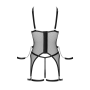 Ensemble Porte-Jarretelles  String Ouvert Résille Noir - Cottelli