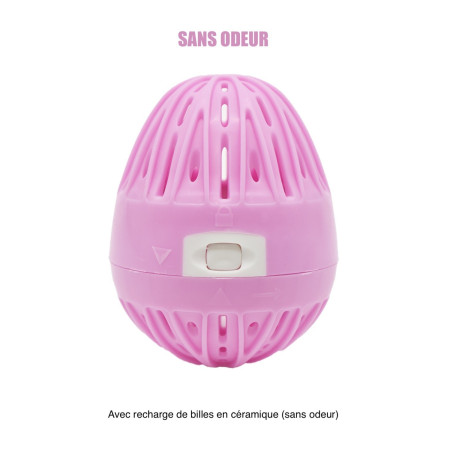 Boule de lavage machine à laver rose  recharge - Sans odeur