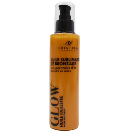 Huile sublimatrice de bronzage - Pailletée - 200ml 100% naturelle
