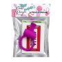 Anneau violet vibrant silicone avec langue picot Pocket Pleasure  1 dosette de lubrifiant
