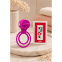 Anneau vibrant 1 seul mode de vibration très extensible rose Pocket Pleasure  1 dosette de lubrifiant