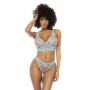 2 en 1 Nuisette et ensemble 2 pièces Abilene en dentelle et résille transparente 