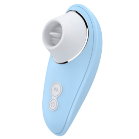 Vibromasseur bleu à langue vibrante pour cunnilingus - BOZ-005BLU