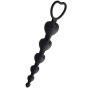 Chapelet Anal Cœur Silicone Noir  1 dosette de lubrifiant — Pocket Pleasure