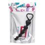 Chapelet Anal Cœur Silicone Noir  1 dosette de lubrifiant — Pocket Pleasure