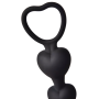 Chapelet Anal Cœur Silicone Noir  1 dosette de lubrifiant — Pocket Pleasure