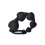 Chapelet Anal Cœur Silicone Noir  1 dosette de lubrifiant — Pocket Pleasure