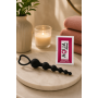 Chapelet Anal Cœur Silicone Noir  1 dosette de lubrifiant — Pocket Pleasure