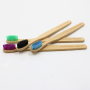 Lot de 4 Brosses à Dents en Bambou Colorées et Biodégradables