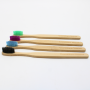 Lot de 4 Brosses à Dents en Bambou Colorées et Biodégradables