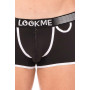 Mini-Pants noir échancré avec zip 