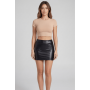 Jupe noire en simili cuir mat Sifia - LSL5-S