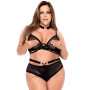 Ensemble 3 pièces grande taille avec accessoires dorés noir - Mapalé