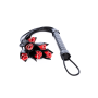 Fouet multi-lanières noir avec roses rouges décoratives - Mapalé