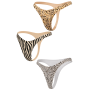 Lot de 3 strings invisibles à imprimés animaliers - Mapalé