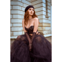 Ensemble 2 pièces bustier en dentelle et string noir - Mapalé