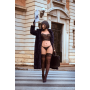 Ensemble 2 pièces bustier en dentelle et string noir - Mapalé