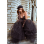 Ensemble 2 pièces bustier en dentelle et string noir - Mapalé