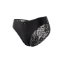 Culotte noire en dentelle avec nœud en satin - PF09LBLK