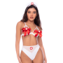 Déguisement infirmière 2 pièces avec soutien-gorge à lanières et nœuds - Mapalé