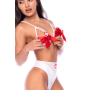 Déguisement infirmière 2 pièces avec soutien-gorge à lanières et nœuds - Mapalé