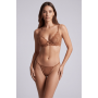 String taupe en dentelle avec bijou cœur doré - PA02MBRW