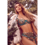 Ensemble 3 pièces vert aurore avec soutien-gorge brodé, porte-jarretelles et string - Mapalé