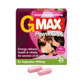 G-MAX Power Caps Boite de 2 gélules – Femme Libido  Vitalité Intime Complément alimentaire