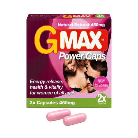 G-MAX Power Caps Boite de 2 gélules – Femme Libido  Vitalité Intime Complément alimentaire