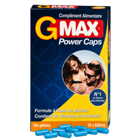 G-MAX Power Caps Boite de 10 gélules – Vitalité  Bien-Être Masculin Complément alimentaire