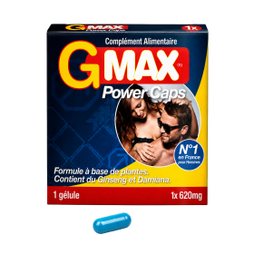 G-MAX Power Caps Boite de 1 gélule – Vitalité  Bien-Être Masculin Complément alimentaire