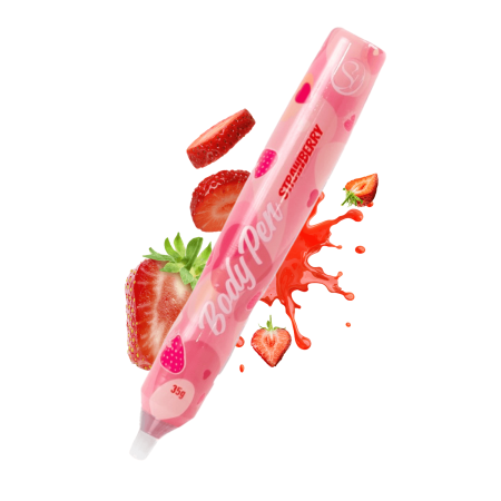 Stylo corporel bodypaint comestible fraise - SP6267