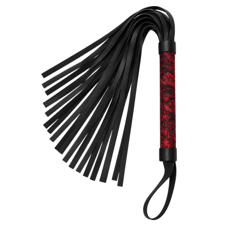Fouet rouge et noir motif japonais 45 cm - Dreamy Festish
