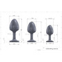 Plug Anal Bijou Geisha Diamond M - Noir  Blanc