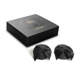 Cache-tétons Burlesque Noeud  Paillettes - Noir Cache-tétons Burlesque Noeud  Paillettes - Noir