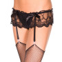 Porte-jarretelle noir dentelle effet ceinture large