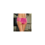 Panty taille basse, ouvert, fronces au dos