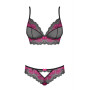 Tulia Ensemble 2 pcs - Noir  Fuchsia