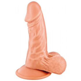 Gode réaliste avec testicules et ventouse 13cm Gode réaliste avec testicules et ventouse 13cm
