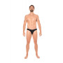 Slip noir rayé opaque et transparent - LM2906-61BLK
