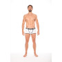 Mini-Pants blanc échancré avec zip - LM2003-68WHT