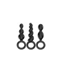Plug anal Booty Call Satisfyer 3 pcs  - Noir