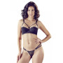 Ensemble soutien-gorge noir sexy avec armature et string assorti - OR2213729BLK