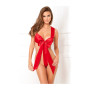 Teddy Satin et large nœud - REN20004-RED